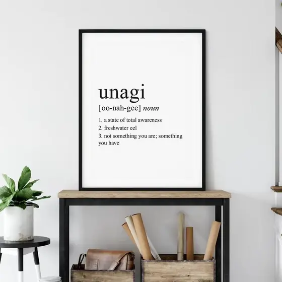 Quadro decorativo Preto e branco estilo dicionário (1 peça)