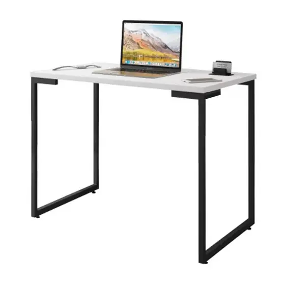 Mesa Escrivaninha MDF Branca Industrial 60 CM Moderna Home Office Quarto Estudo Computador Notebook