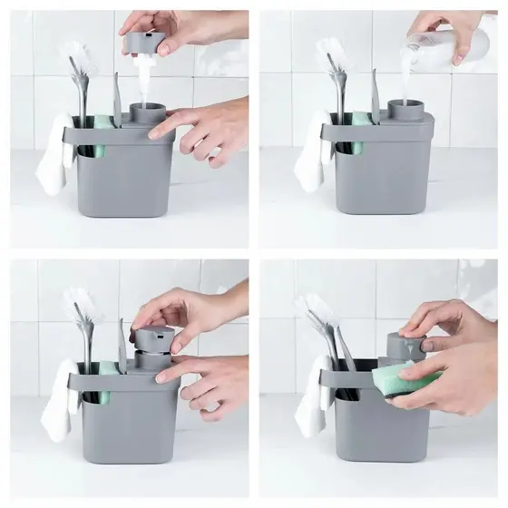 Kit Porta Detergente Organizador  Rodo Bancada  Pia - Ou -