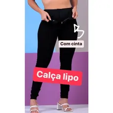 calça lipo com cinta skinny