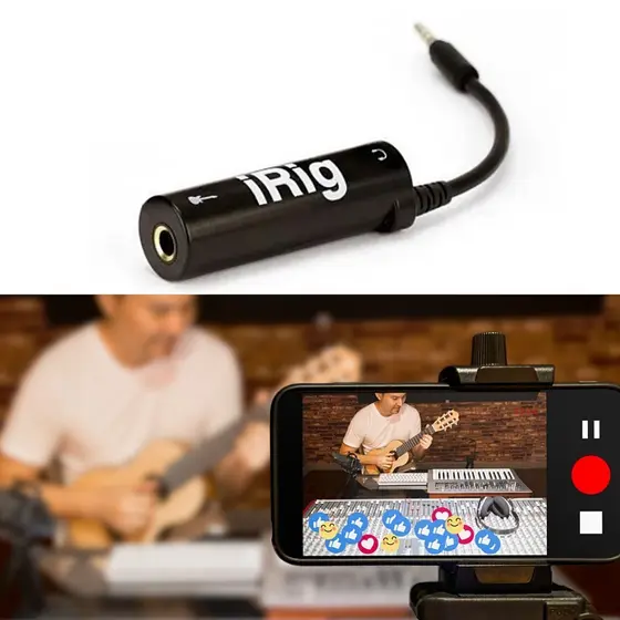 iRig Conversor Interface de Áudio Celular áudio Profissional da mesa de som