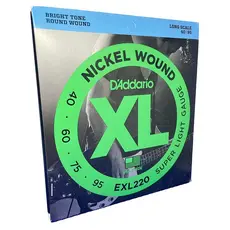 Jogo de 4 cordas D'Addario Contrabaixo EXL220 Nickel Wound