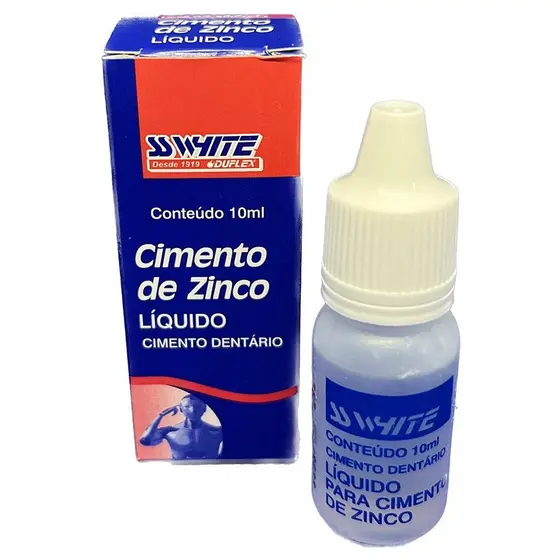 Cimento De Zinco Coroa Provisório Pivô Líquido 10ml Sswhite