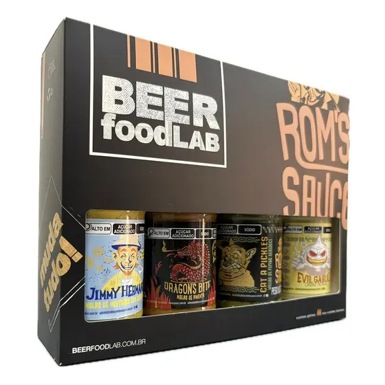 Kit 4 Molhos Especiais Premium Roms Sauce Sabor de Conceito