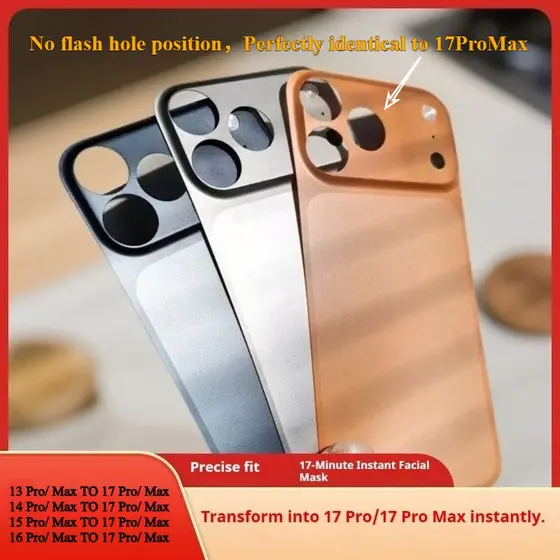 Sem Furo De Flash Substituição Instantânea De Filme Traseiro Completo 17 Pro Max Para IPhone 13 14 15 16 Pro Max