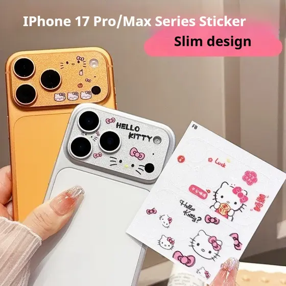 Para iPhone 17 Pro Max Dos Desenhos Animados Glitter Câmera Película Protetora Lente Adesivo Resistente A Riscos