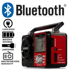 Rádio Retrô Vintage Portátil com bluetooth A Pilha E Tomada Am Fm Sw Pendrive Com Sd Usb -1088 Envio rápido
