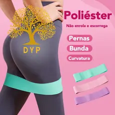 Kit 3 Mini Band Elástico Fisioterapia Crossfit Academia Casa Treino Funcional Fitness Faixas Elásticas Bands Tecido-RP