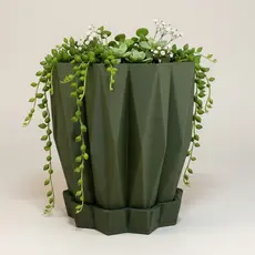 Vaso decorativo com Bandeja (escolher 1 ou 2 und.) para decoração cachepô moderno planta natural