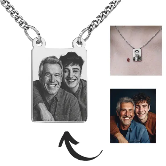 Escapulário Personalizado Aço Inox 2 Placas Com Texto ou Foto Gravada