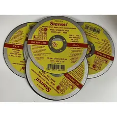 KIT COM 12 DISCOS DE CORTE FINO INOX STARRETT 115 X 1,2 x 22mm (4.1/2"" x 3/64"" x 7/8"")