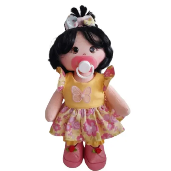 BONECA NICE ARTICULADA, ESTRUTURADA MEDE 32 Cm - COM ROUPAS REMOVIVEL