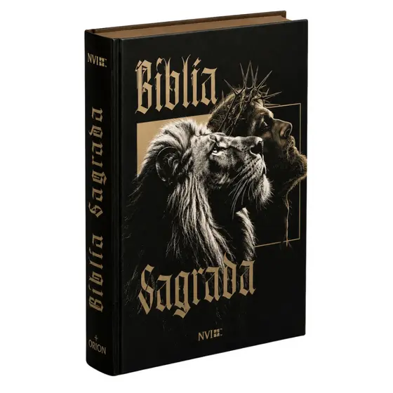 Bíblia Leão de Judá e Cristo Capa Dura Versão NVI Força e Caminho Presente Perfeito Fortaleza Diária