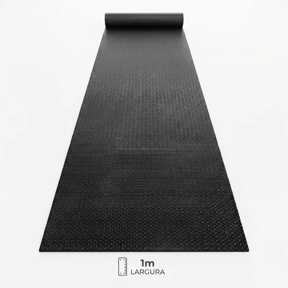 Piso Emborrachado Grão De Arroz Liso 2mm X 1mt Celpan