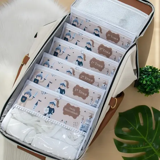 Saquinhos para troca maternidade Organizadores De Bebe 5 Peças trocas de roupas menino e menina