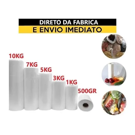 Bobina Plástica Picotada Sacos plásticos Mercado Freezer armazenamento vários tamanhos FRETE GRATIS