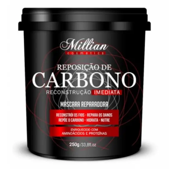Millian Reposição de Carbono Máscara Reparadora 250g
