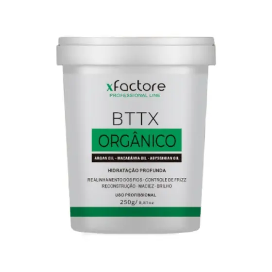 BTX Orgânico 0% Formol Xfactor Tratamento e Brilho Para Todos os Tipos de Cabelo 250g