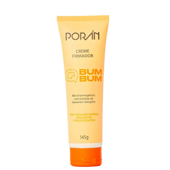 PORAN Creme Firmador Q BumBum Reduz Celulite e Fortalece Glúteos 145g Pele Macia e Firme