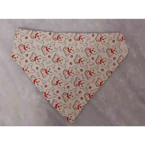 Bandana para cachorro, bandana para cachorro de pequeno porte, bandana M (estampa cachorrinho)