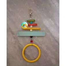 brinquedo calopsita, brinquedo periquito, agapornis, brinquedo para viveiro e pássaros,  brinquedo de argolas