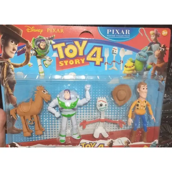 Kit Do Toy Story Com 4 Personagens Buzz Woody cavalo colher