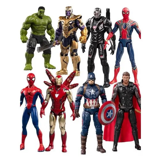 Bonecos Vingadores Heróis Aventureiros Articulados - Homem Aranha | Hulk | Super Homem | Batman | Capitão America | H. F