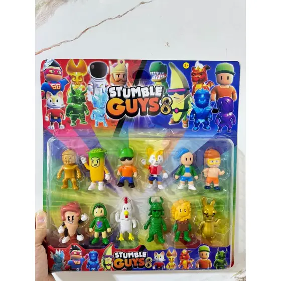 Stumble Guys Especiais Lendarios Cartela Com 12 Bonecos 7 Cm