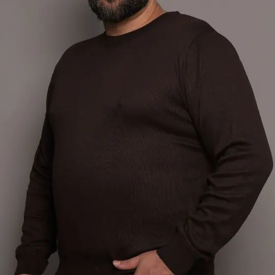 Suéter Plus Size Masculino Gola U Tricot Blusa Frio Social