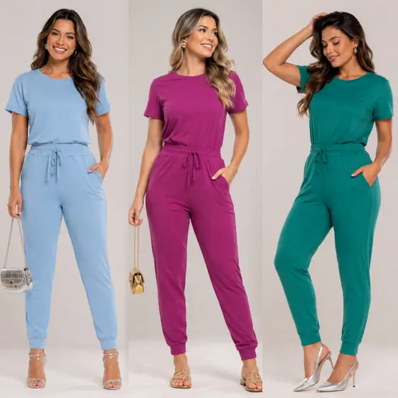 Conjunto Em Suede Light Calça Jogger Blusa Básica Confortável Enfermagem Fardamento Vendedora Esteticista