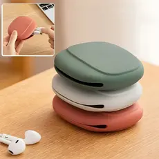 1pcs Bolsa Portátil Para Fone De Ouvido De Transporte Com Fio De Silicone Organizador De Fones Estojo Armazenamento De Cabos