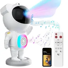 Projetor de luz com Bluetooth noturna astronauta galáxia luz noturna estrelada projetor de luz