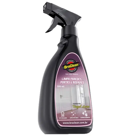 Limpa Paredes Portas Rodapés E Superfícies 500ml Remove Poeira Sujeira Marcas Leves De Mãos Multiuso