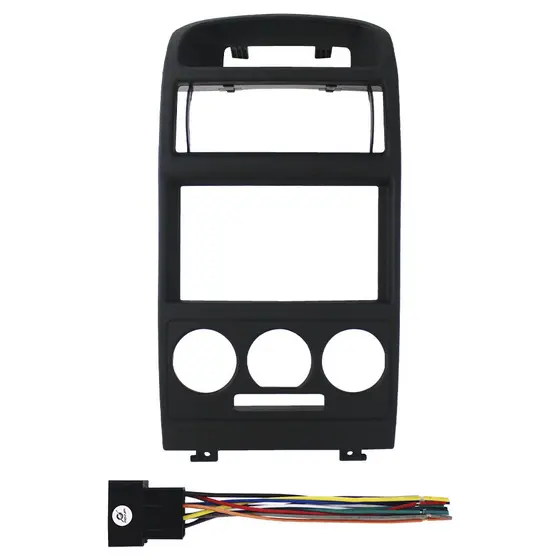 Kit Moldura Painel 7 Pol Astra Ar Analogico 1998 99 2000 01 02 03 04 05 06 07 08 A 2012 2 Din Preto Chicote Som