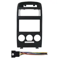 Kit Moldura Painel 7 Pol Astra Ar Analogico 1998 99 2000 01 02 03 04 05 06 07 08 A 2012 2 Din Preto Chicote Som
