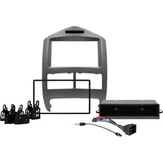 Kit Moldura Painel 7 Pol Sonic 2012 2013 2014 2015 2016 2017 2018 2 Din Cinza Chicote Som Plug Antena Japonês Chinês