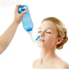 Higienizador Limpador Nasal Ducha Lavador P/ Rinite Sinusite Alérgica Com Bico Adulto e Infantil