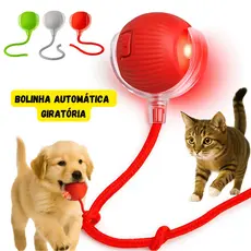 Bola Pet Rolamento Automático Mordedor Recarregável Inteligente Gato Cachorro Interativo