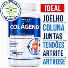 Colágeno Tipo 2 Original para Joelho Articulações Artrose Artrite 60 Cápsulas  POTE PARA 30 DIAS USO