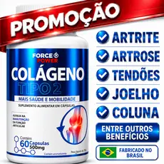 Colágeno Tipo 2 Original para Joelho Articulação Cartilagem Ossos 60 Cápsulas  POTE PARA 30 DIAS USO