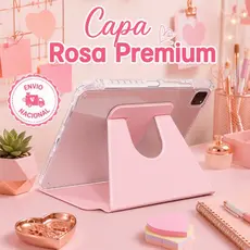 JF Capa 360 Rotativa Pra iPad 10 Air M2 M3 Pro 11 Polegadas Compatível com Caneta Traseira Cristalina Suporte Giratório
