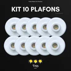 Kits Diversos Plafon Soquete E27 Branco Bivolt Plafonier Redondo Luminaria Bocal de Teto Expedição