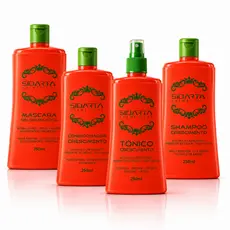 Kit Crescimento Capilar Sidarta 4X4 (F) – Tônico Capilar, Máscara Crescimento, Shampoo e Condicionador 250ML