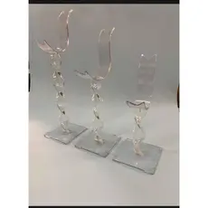 Expositor pedestal torcido acrílico para sapato/tênis