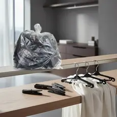 Presilhas Bico De Pato Para Cabide Saia - Kit 50 Unids Preto