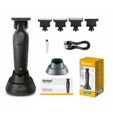 Kemei KM-2299 Máquina De Cortar Acabamento PRO Recarregável Sem Fio com Base ou Sem Edição Limitada