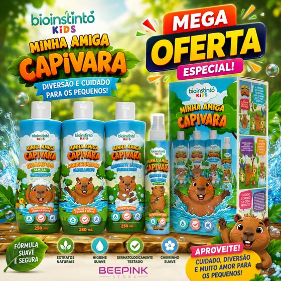 Kit Kids Meus Amigos da Floresta 4 Itens Bio Instinto