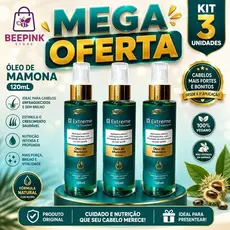 Kit 3 Unidades: Óleo Capilar Mamona 120mL Alquimia