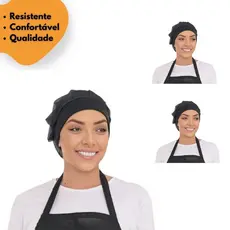Kit 2 Toucas de Cozinha Super Confortável Lavável Cozinha Restaurante Padaria Pizzaria