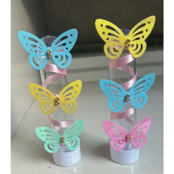 25 Borboletas para tubet - tubete - tubete de número - tubetes - tubet decorado Flores para tubete